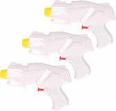10x Mini waterpistolen/waterpistool wit van 15 cm kinderspeelgoed - waterspeelgoed van kunststof - kleine waterpistolen