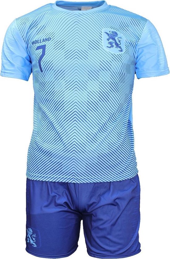 vriendelijke groet militie Terugspoelen Nederlands Elftal Replica Tenue Voetbal T-Shirt + Broek Set Blauw | bol.com