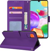 Samsung Galaxy A41 Hoesje Book Case Flip Hoes Wallet Cover - Paars