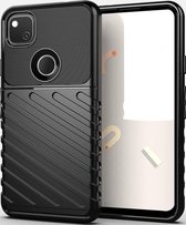 Case2go - Hoesje geschikt voor Google Pixel 4a - Schokbestendige TPU Back Cover - Zwart