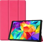 Hoes Geschikt voor Samsung Galaxy Tab A 10.1 2019 Hoes Luxe Hoesje Book Case - Hoesje Geschikt voor Samsung Tab A 10.1 2019 Hoes Cover - Donkerroze