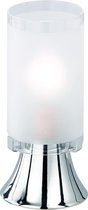 LED Tafellamp - Tafelverlichting - Trion Tringo - E14 Fitting - Rond - Mat Chroom - Aluminium - BES LED