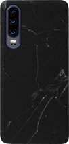 ADEL Kunststof Back Cover Hardcase Hoesje Geschikt Voor Huawei P30 - Marmer Zwart