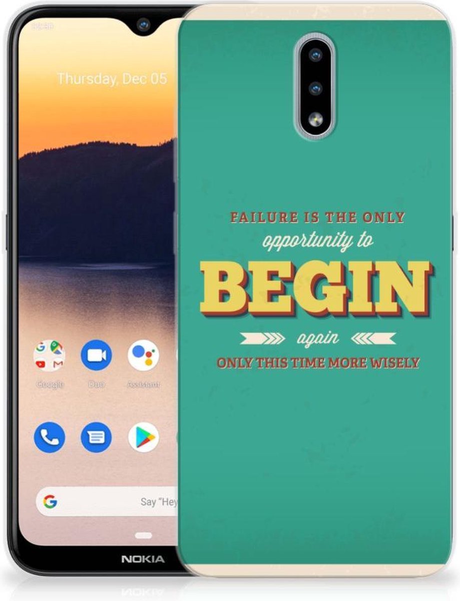 Nokia 2.3 Siliconen hoesje met naam Quote Begin