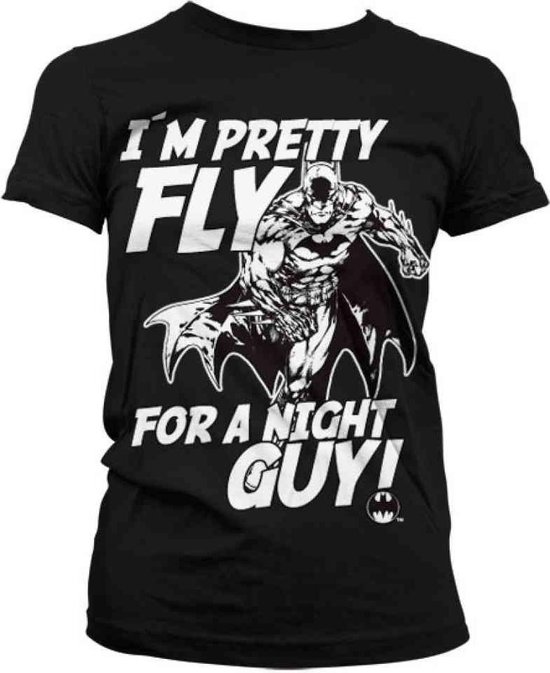 DC Comics Batman Dames Tshirt -XL- I´m Pretty Fly For A Night Guy Zwart