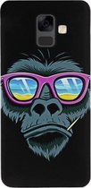 ADEL Siliconen Back Cover Softcase Hoesje Geschikt voor Samsung Galaxy A6 Plus (2018) - Apen Gorilla Cartoon