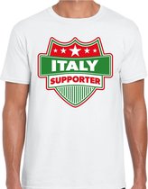 Italy supporter schild t-shirt wit voor heren - Italie landen t-shirt / kleding - EK / WK / Olympische spelen outfit XL