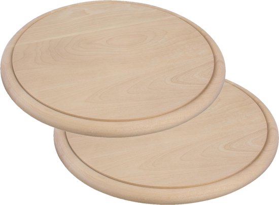 Set van 3x stuks ronde ham ontbijt planken / broodplank / serveer plank 25 cm -... | bol.com