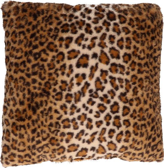 1x Woonkussens/sierkussens luipaard dierenprint 45 x 45 cm - Pluche... |  bol.com