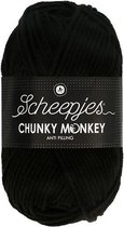Scheepjes Chunky Monkey 100g - 1002 Black - Zwart