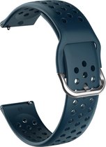 Samsung Galaxy Watch 41mm / 42mm siliconen bandje met gaatjes - rock green + glazen screen protector