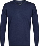 Profuomo - Pullover Merino V-Hals Indigo - XXL - Slim-fit