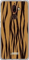 Nokia 7 Plus Hoesje Transparant TPU Case - Tiger Print #ffffff