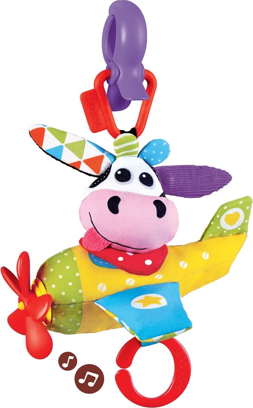 Yookidoo Baby Grijpspeelgoed voor Buggy en Autostoel met Activiteiten Koe  in Vliegtuig | bol.com