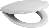 Plieger Brussel Toiletbril - Universele vorm WC Bril - Thermoplast - Wit - Met Deksel - Geschikt voor toilet 70cm