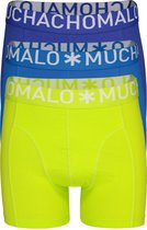 Muchachomalo boxershorts 3-pack - paarsblauw - kobaltblauw en lime -  Maat: L