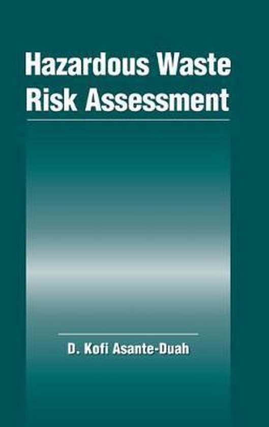 Hazardous Waste Risk Assessment - cover