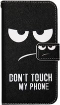 ADEL Kunstleren Book Case Portemonnee Pasjes Hoesje Geschikt voor Huawei P30 Lite - Don't Touch My Phone