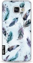 Casetastic Samsung Galaxy A3 (2016) Hoesje - Softcover Hoesje met Design - Feathers Blue Print