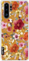 Casetastic Huawei P30 Pro Hoesje - Softcover Hoesje met Design - Flowers Mustard Print