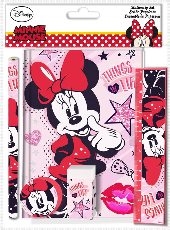 Disney Schoolspullen Minnie Mouse Meisjes Roze/rood 5-delig