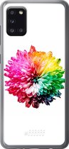 Samsung Galaxy A31 Hoesje Transparant TPU Case - Rainbow Pompon #ffffff