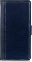 "Shop4 - Samsung Galaxy A41 Hoesje - Wallet Case Grain Blauw"