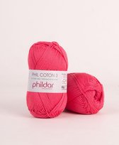 Phildar Phil Coton 3 pink Pack 10 x 50 gram