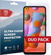 Rosso Screen Protector Ultra Clear Duo Pack Geschikt voor Samsung Galaxy A11 | TPU Folie | Case Friendly | 2 Stuks
