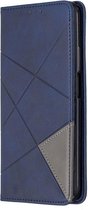 Huawei P Smart Pro Hoesje - Geometric Book Case - Blauw