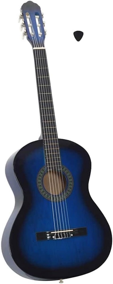 Klassieke Gitaar Beginner 4/4 - Volledige Maat Staande Gitaar Blauw
