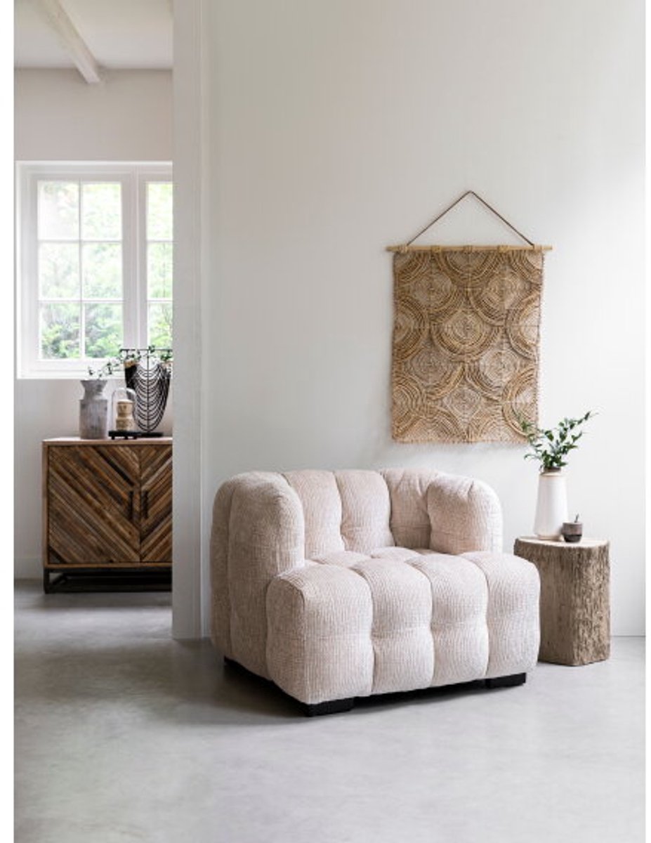 MUST Living Lounge chair Mars,75x102x95 cm, glamour natural