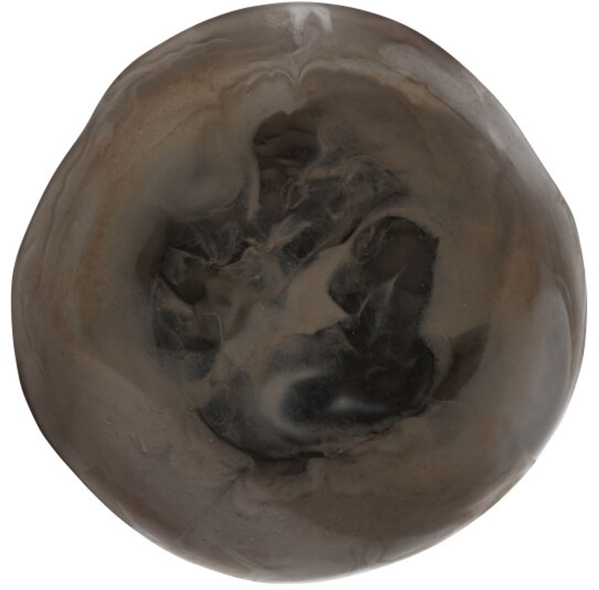 MUST Living Tray Michelangelo Black/Brown 3x36x35 cm, resin black/ brown swirled