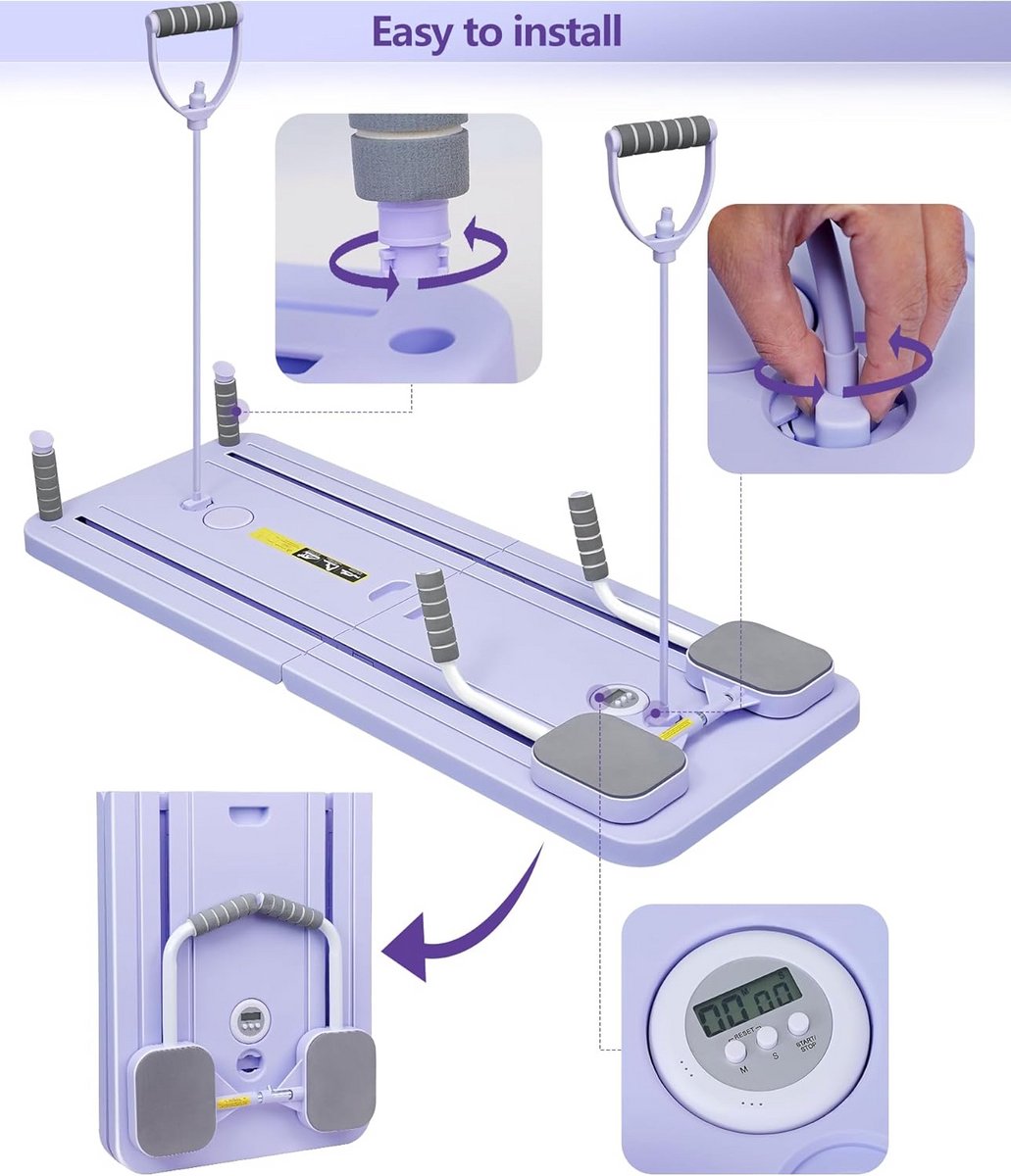Opvouwbare Pilates Reformer Plank voor Full Body Training - afbeelding 2