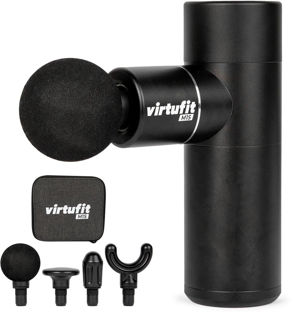 Bol.com VirtuFit M1s Mini Massage Gun - 4 opzetstukken - Oplaadbaar - Spier Massage - Draadloos - Inclusief Opbergkoffer- Profes... aanbieding