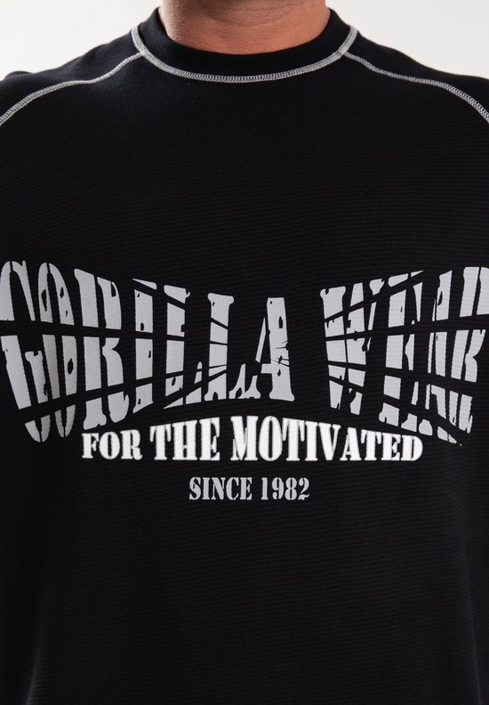 Gorilla Wear Finley T-shirt surdimensionné - Zwart/ Grijs - XL
