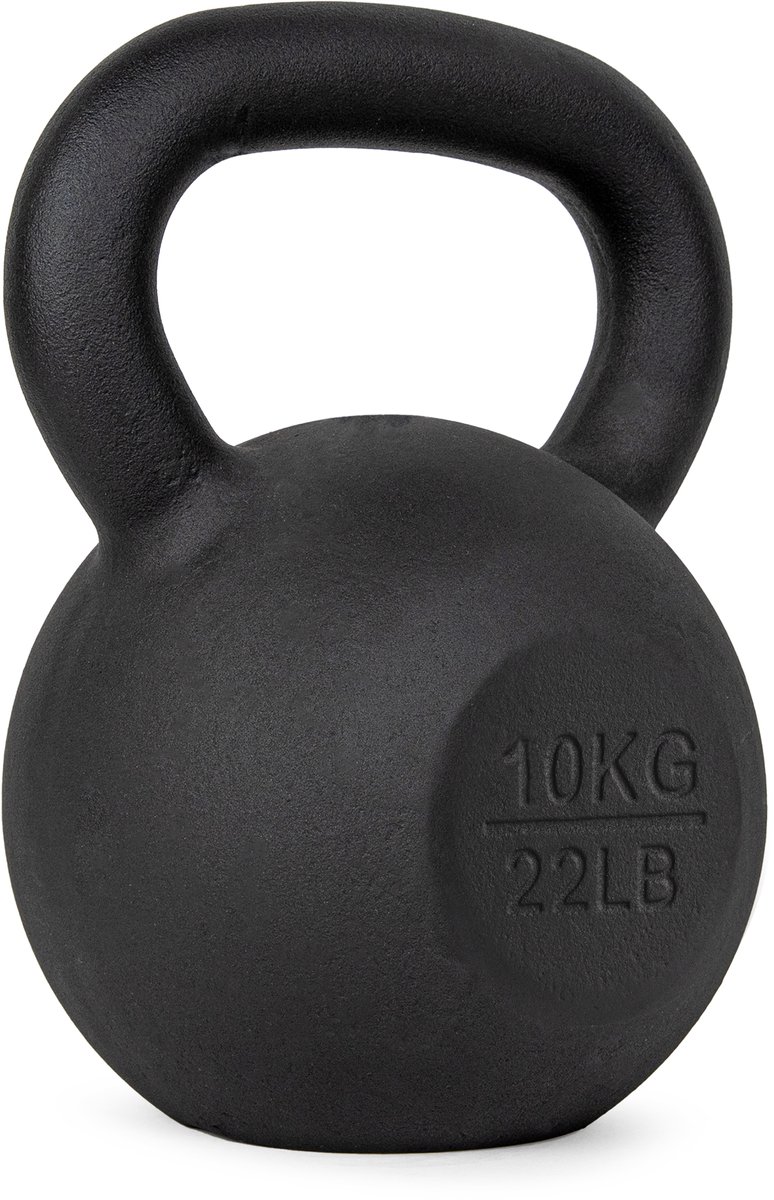 Bol.com VirtuFit Kettlebell Pro - Kettle Bell - Gietijzer - 10 kg - Zwart - Sport Gewicht - Ergonomische & Brede Handgreep - Ges... aanbieding