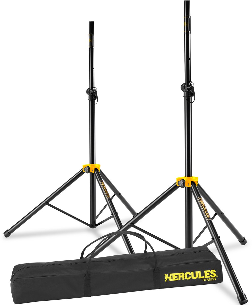HERCULES Stands HCSS-200BB Luidsprekerstandaards, 205 cm, 2 stuks, 35,38 mm Smart Adapter, incl. tas