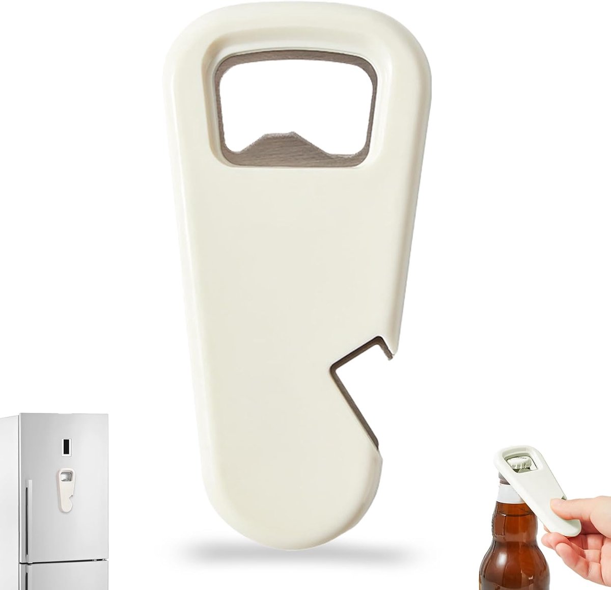 3-in-1 magnetische flesopener - Krachtige magneet - Multifunctionele flesopener - Geschikt voor koelkasten en campers - Gemakkelijk op te bergen