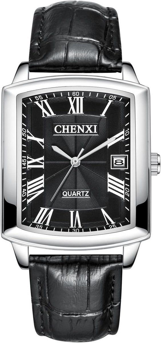 Analoog Kwarts Armbandhorloge met Romeinse Cijfers - Leer - Waterdicht - Unisex