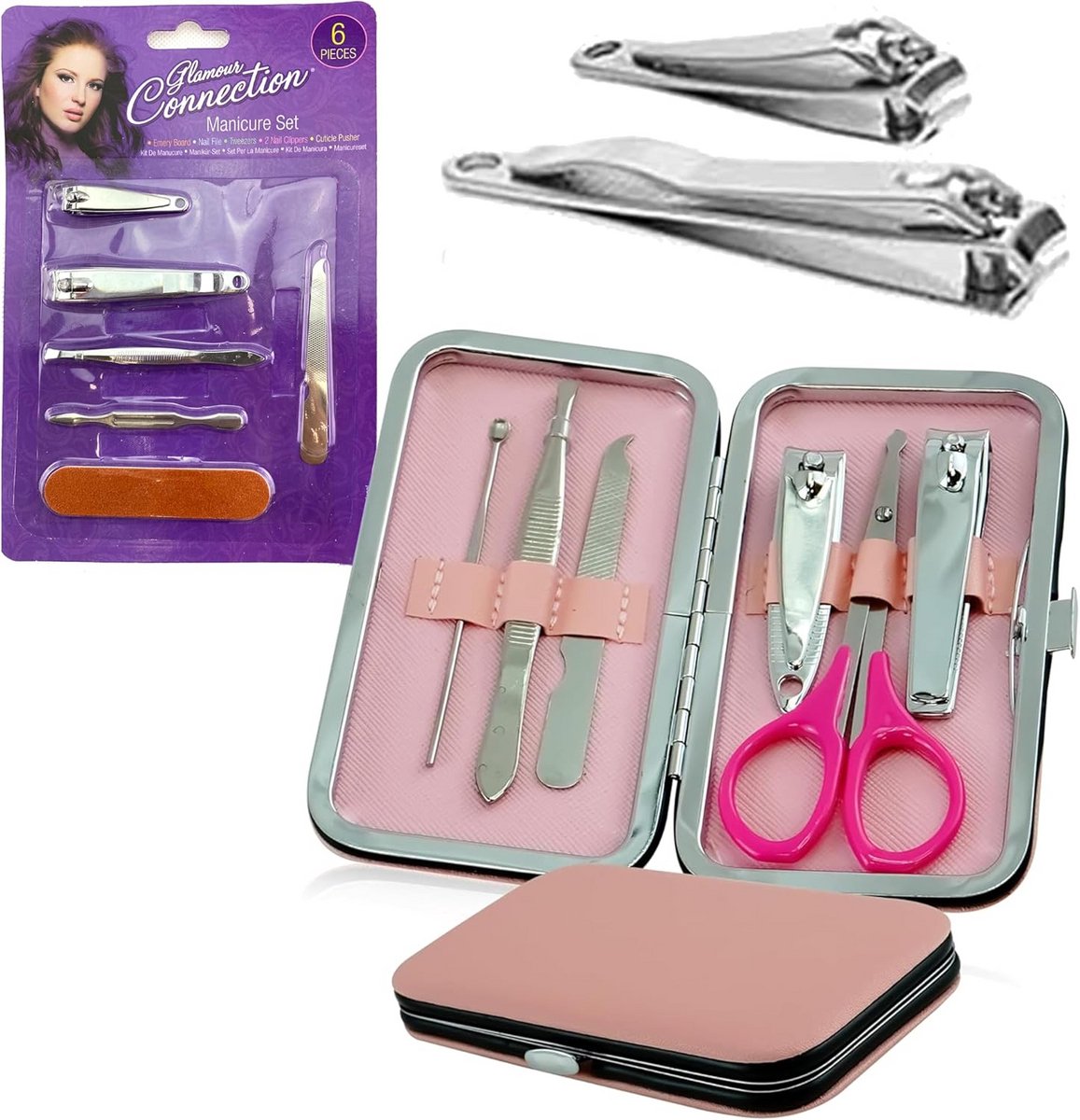 Complete Manicure & Pedicure Set met 12 Roestvrijstalen Nagelverzorgingstools
