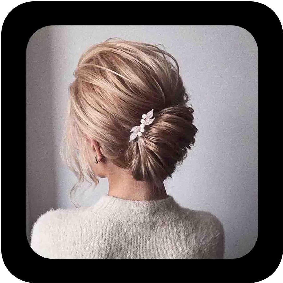 Luxe Parel Haarclip met Strass Steentjes - Bruid & Feest Haaraccessoire