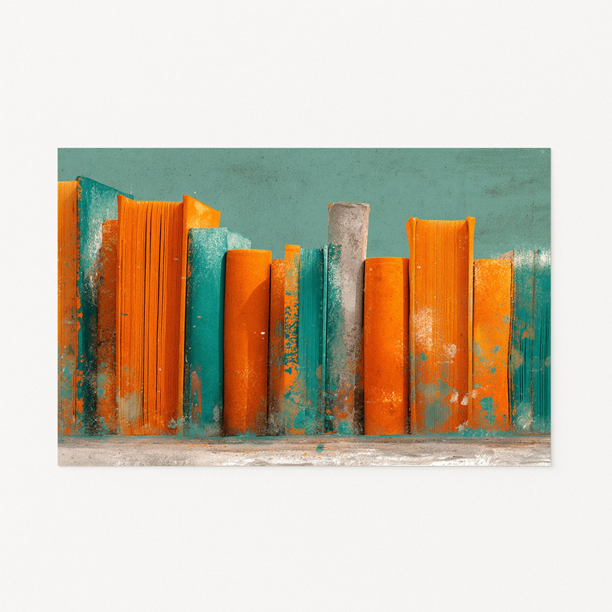 Boek wanddecoratie - Muurdecoratie modern - Poster retro - 90x60 cm