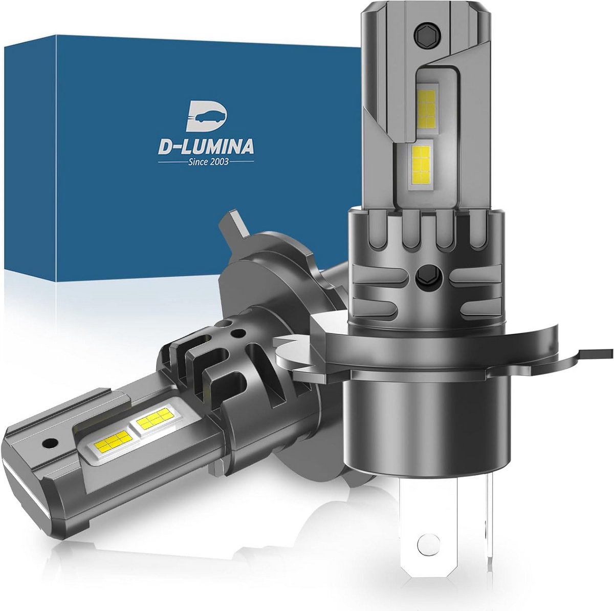 H4 LED Lampen Set 16000LM 6500K Vervangend Gloeilamp 100W Plug-and-Play Waterdicht
