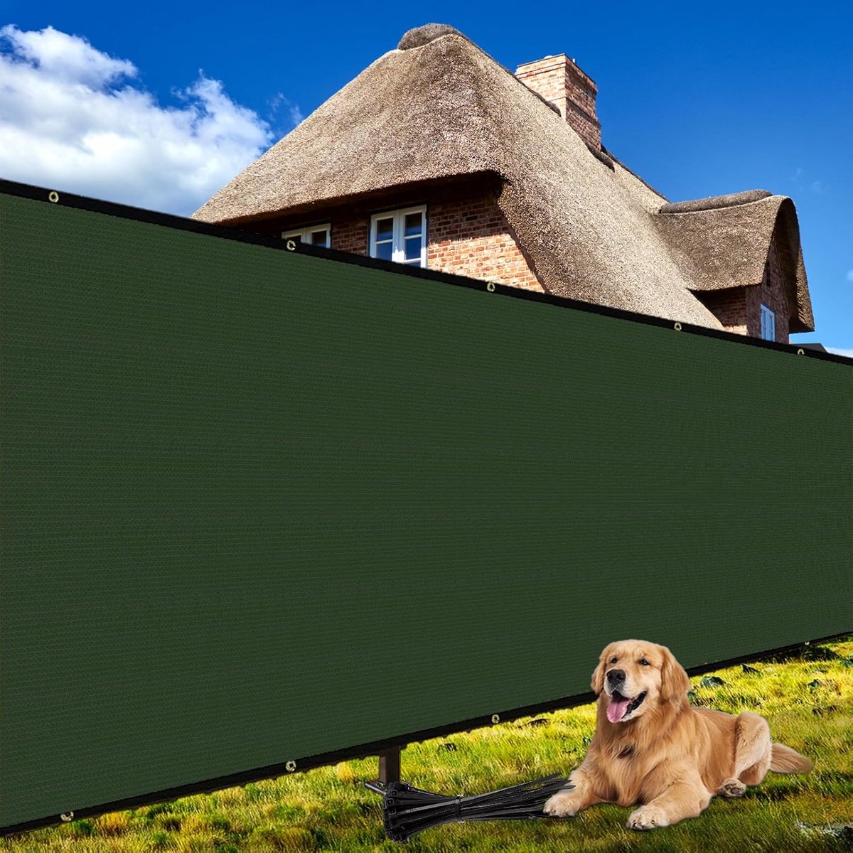 Zwaar Belastbaar Privacydoek voor Buitenmuren en Tuin 150x150 cm Donkergroen