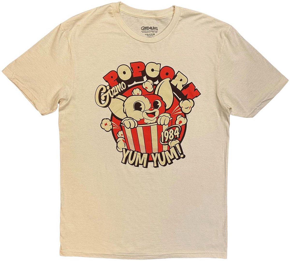 Gremlins - Gizmo Popcorn Heren Tshirt - XL - Creme