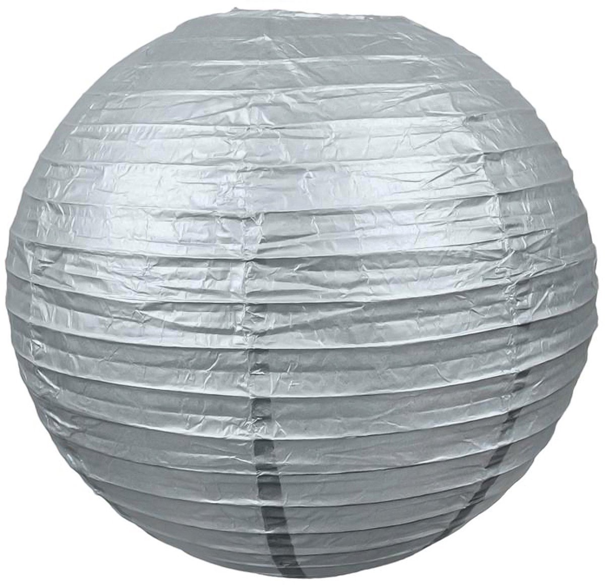 PARTYPRO - Decoratieve zilveren Japanse papieren lantaarn 35 cm