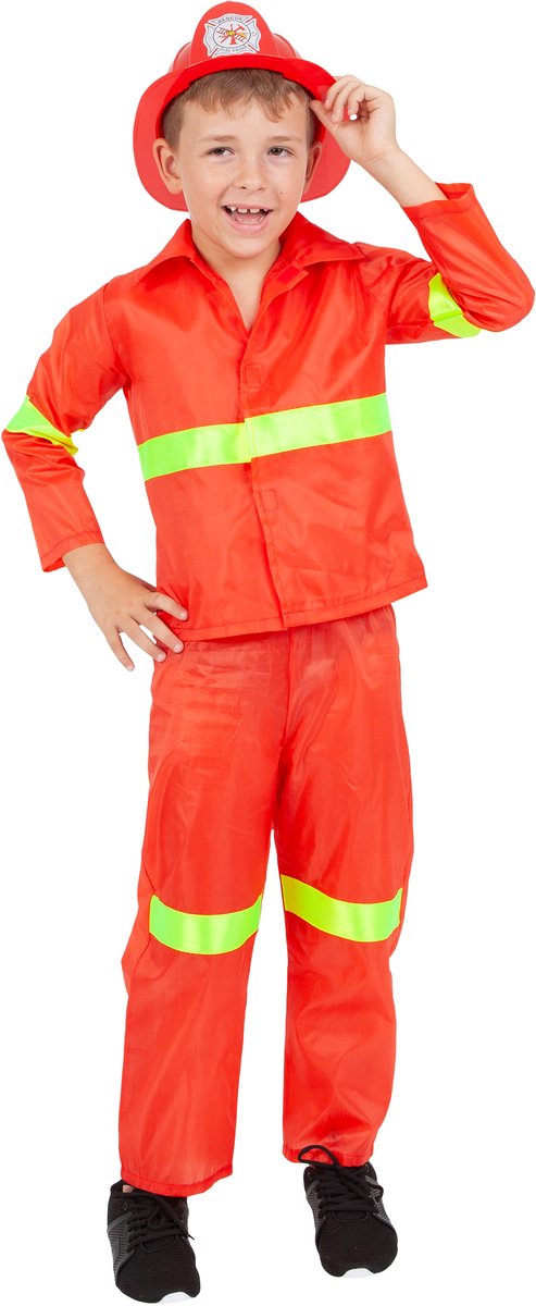 RUBIES FRANCE - Brandweermankostuum voor kinderen rood - 110/116 (5-6 jaar)