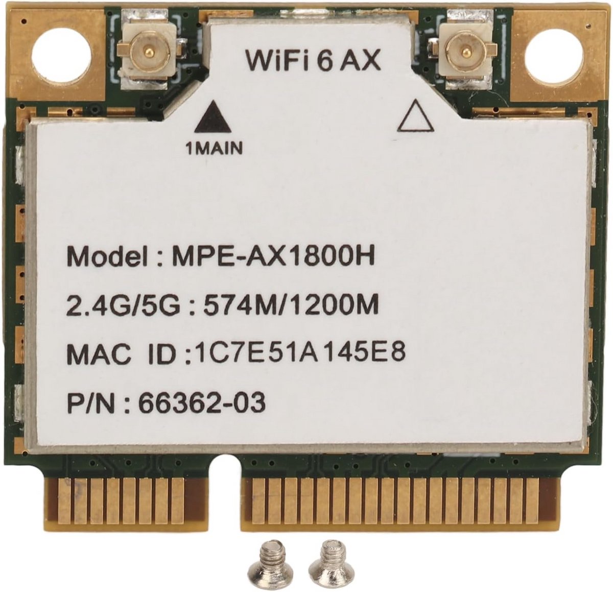 Wifi 6 AX1800 Dual-Band Netwerkkaart voor Laptop en Mini PCIE - Snelle 5GHz & 2.4GHz Verbeterde Connectiviteit