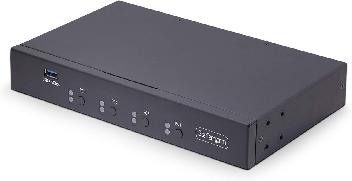 4-Poorts USB KVM Switch met Muis Roaming voor Toetsenbord en Muis